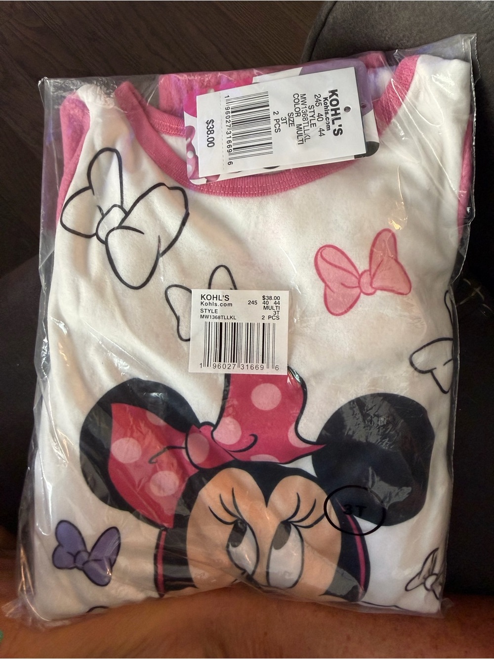 Disney's Minnie Mouse Toddler Girl Microfleece PJ Set Size 3T